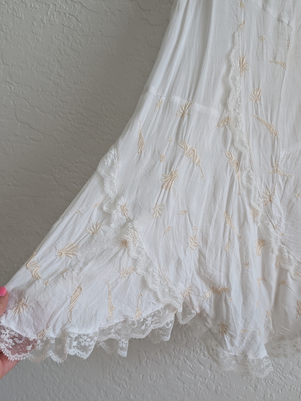 Free People Cream Lace-Trim Slip Top - Picture 3 of 12